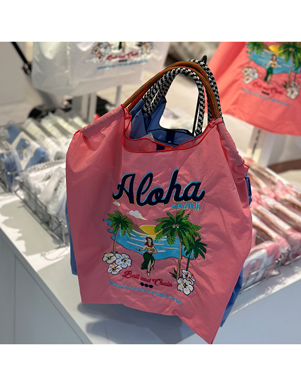 (M) Ball & Chain Eco Bag Medium Aloha Pink