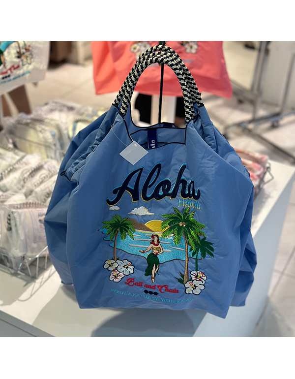 (M) Ball & Chain Eco Bag Medium Aloha Blue