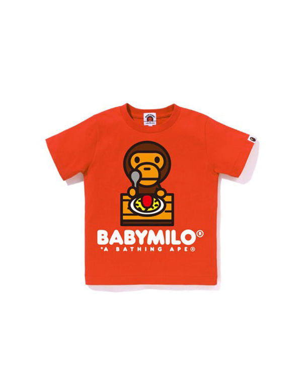 A BATHING APE BABY MILO OMELET TEE ORANGE