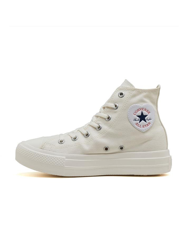CONVERSE ALL STAR LIGHT PLTS HEART PATCH HI WHITE