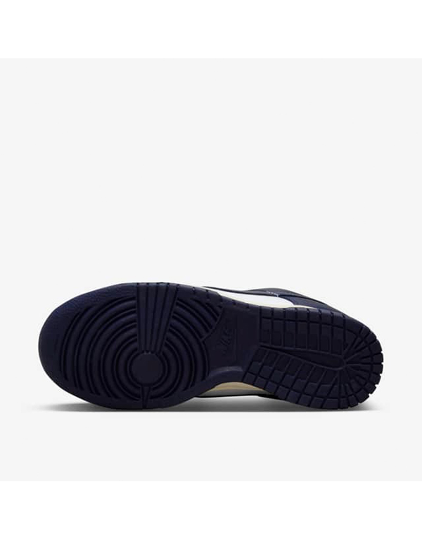 NIKE WMNS DUNK LOW PRM MIDNIGHT NAVY AND WHITE