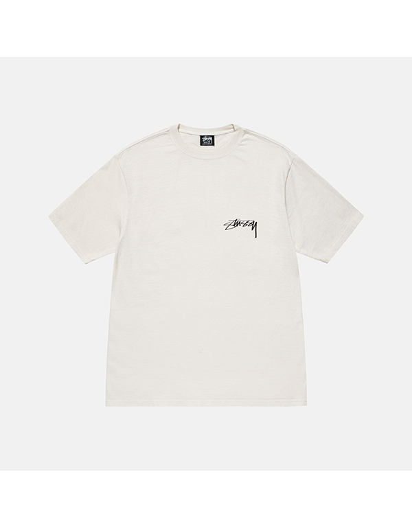 STUSSY ARACHNID TEE PIGMENT DYED NATURAL