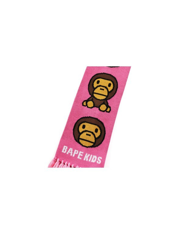 A BATHING APE KIDS BABY MILO KNIT SCARF PINK