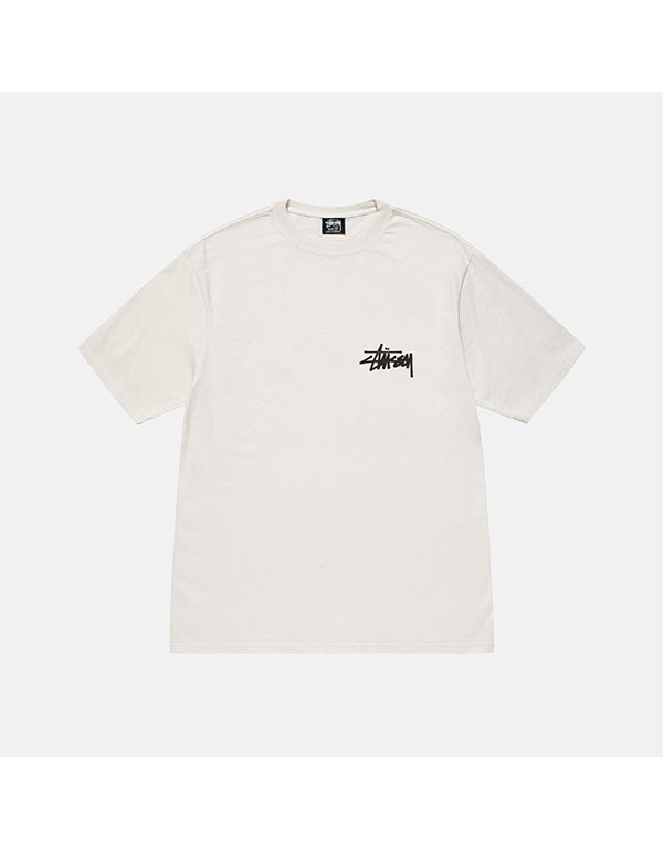 STUSSY OLD PHONE TEE PIGMENT DYED NATURAL