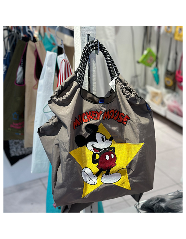 (M) Ball & Chain Eco Bag Medium Mickey Mouse Charcoal