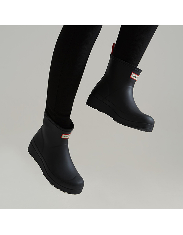 Hunter Kids' First Classic Rain Boots - Black, Size 10, Natural Rubber Waterproof Play Boots