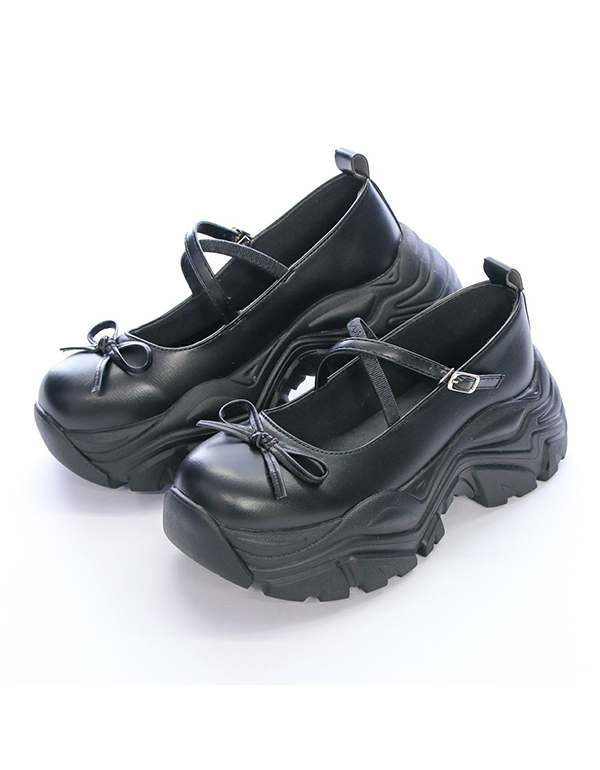 CLEAR WOMENS RIBBON-ATTACHED PLATFORM MARY JANE SNEAKER SANDALS BLACK