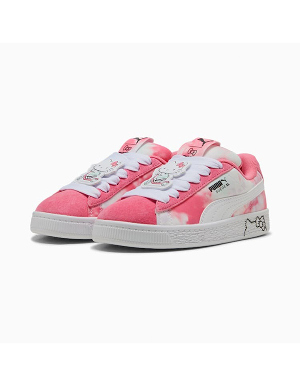 PUMA X HELLO KITTY KIDS AND FRIENDS SUEDE XL SNEAKER MAGIC ROSE PEACEFUL BLUE