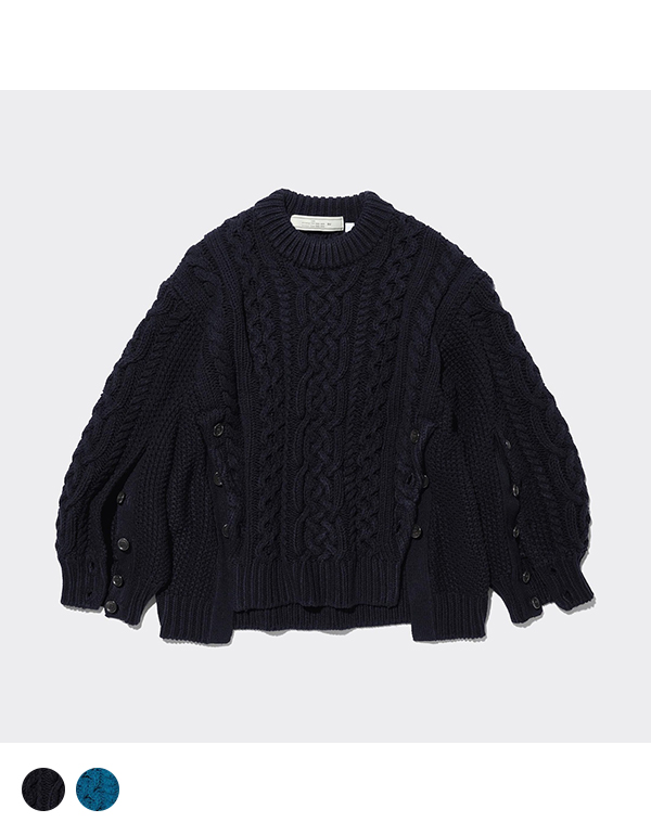 GU X BY ROKH CABLE SWEATER 2COLOR