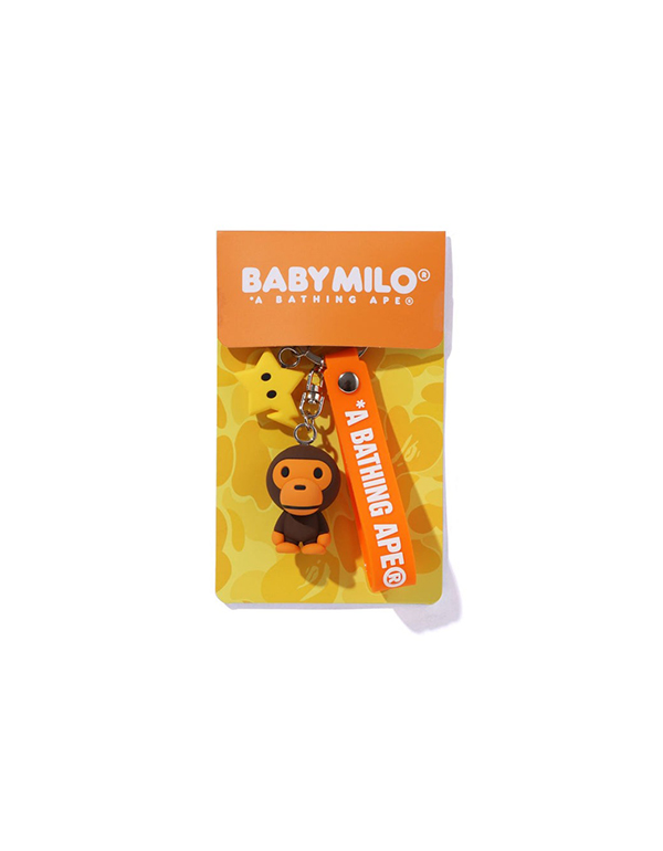 A BATHING APE BABY MILO KEY CHAIN BROWN