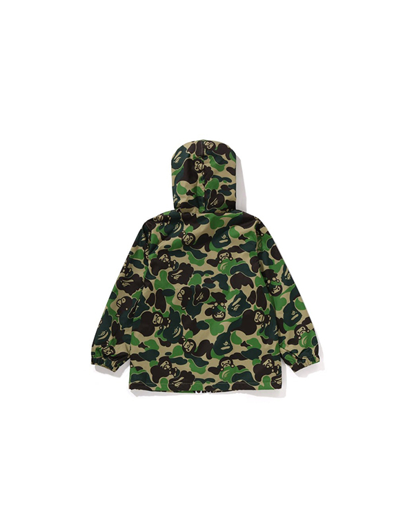 A BATHING APE KIDS ABC CAMO MILO HOODIE JACKET GREEN