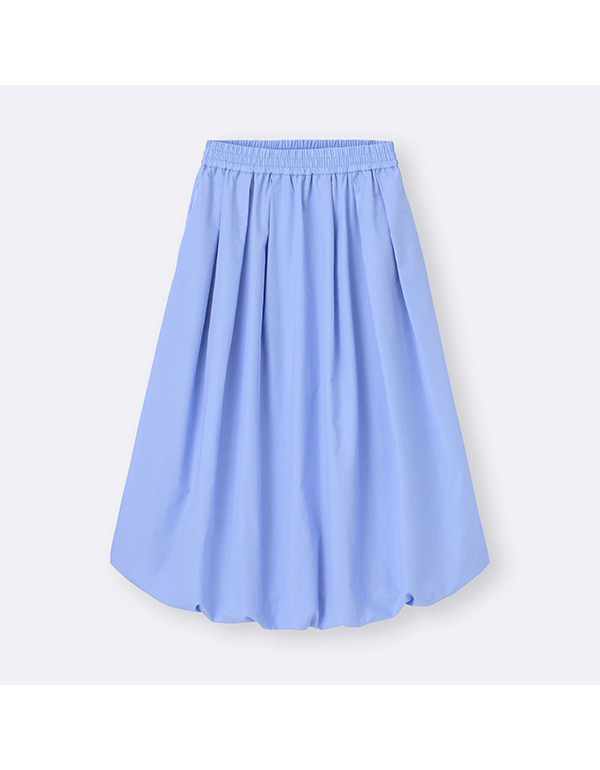 GU WOMENS BUBBLE HEM MIDI SKIRT 4COLOR