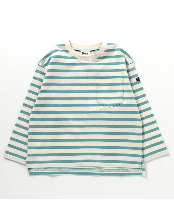 BREEZE SOLID BORDER LONG SLEEVE T-SHIRT 13COLOR