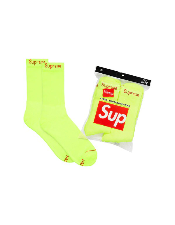 Supreme Hanes Crew Socks (4 Pack)